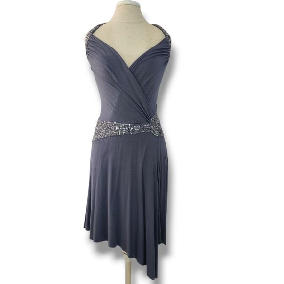 Kookai Y2K 90s Babydoll Halter Dress S Beaded Asymmetric Hem Prom Whimsigoth NWT - Picture 1 of 11